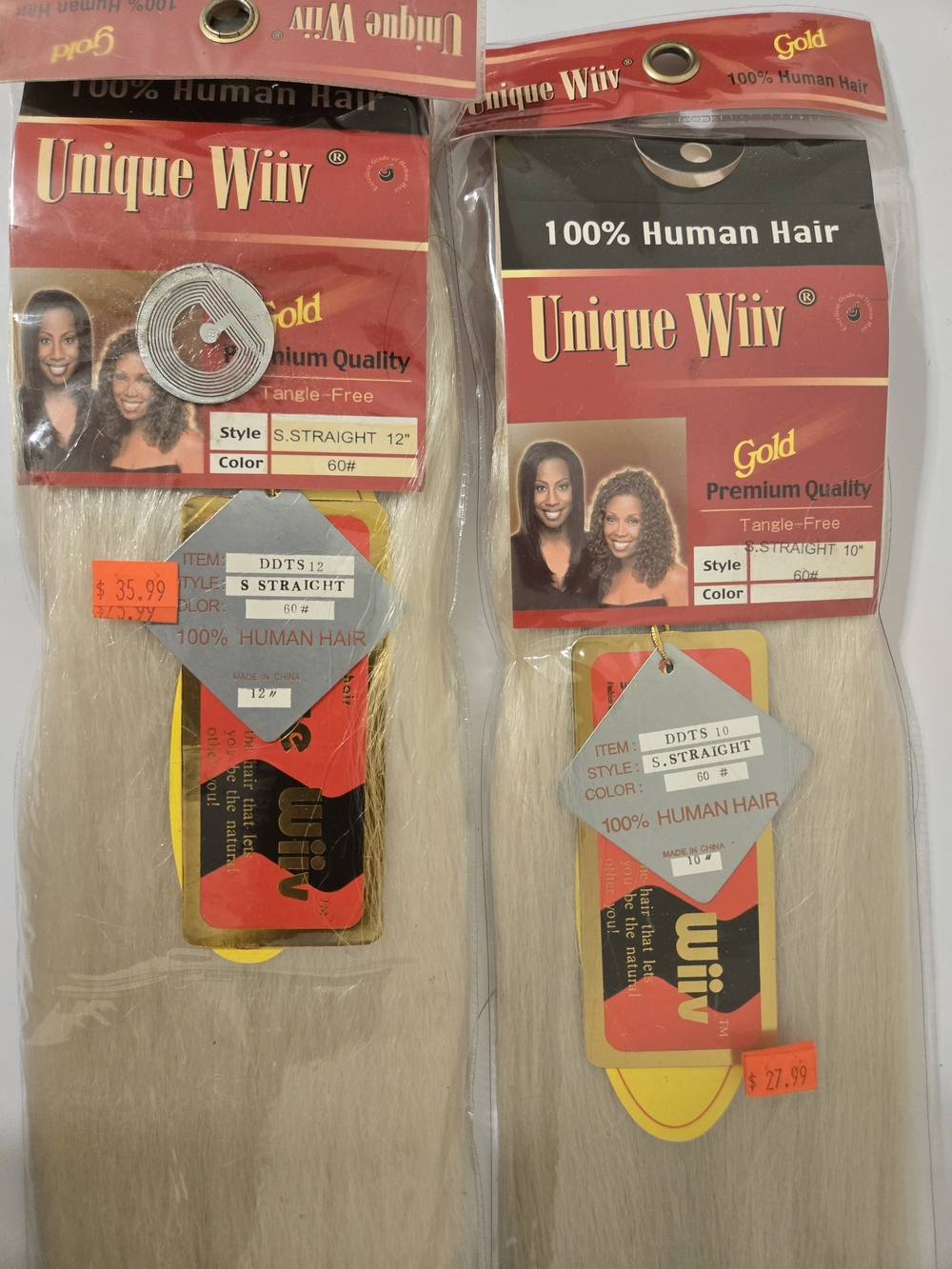 Gold S. Straight 60# Blonde Human Hair Extensions $60